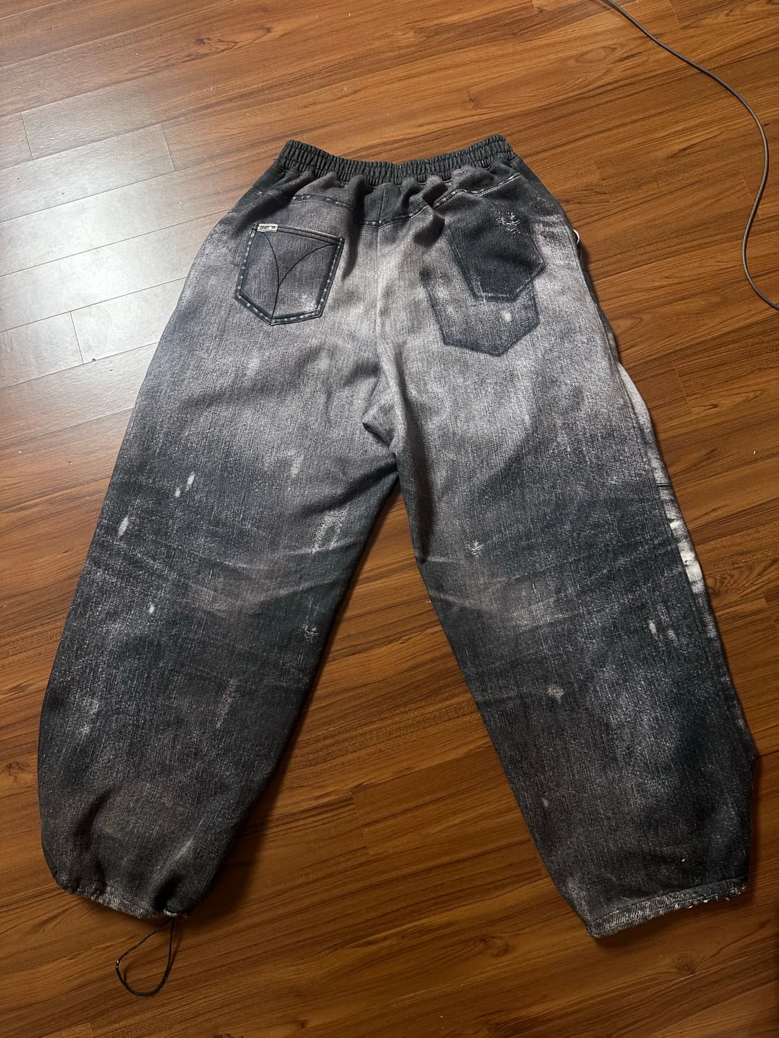 오픈와이와이 데님 이펙트 스웨트 팬츠 L 상품이미지2