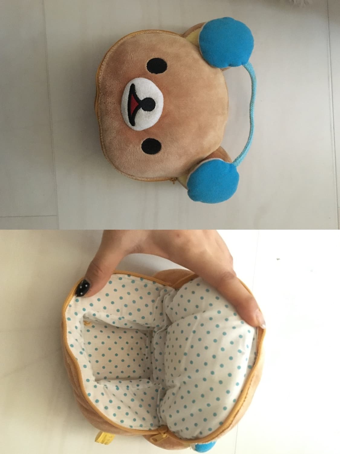 Rilakkouma pouch 고전 리락쿠마 헤드셋 파우치 상품이미지1