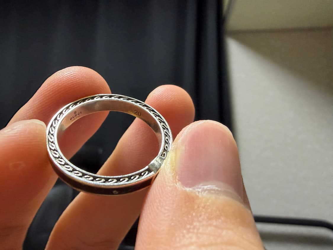 구찌 인터로킹 슬림 반지 20호 상품이미지3