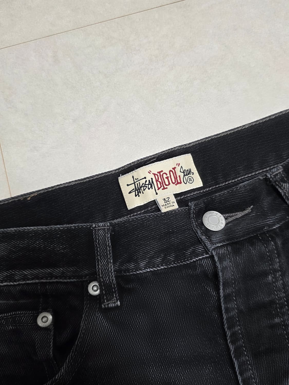 스투시 데님 빅 올 진 빈티지 블랙 빈티지 워시 (32) 상품이미지2