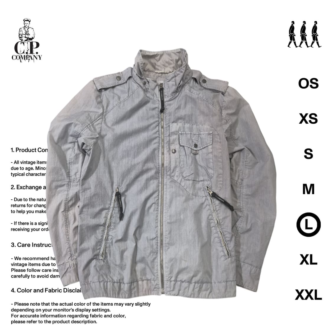 C.P. 컴퍼니 견장 원포켓 100사이즈 자켓 상품이미지1