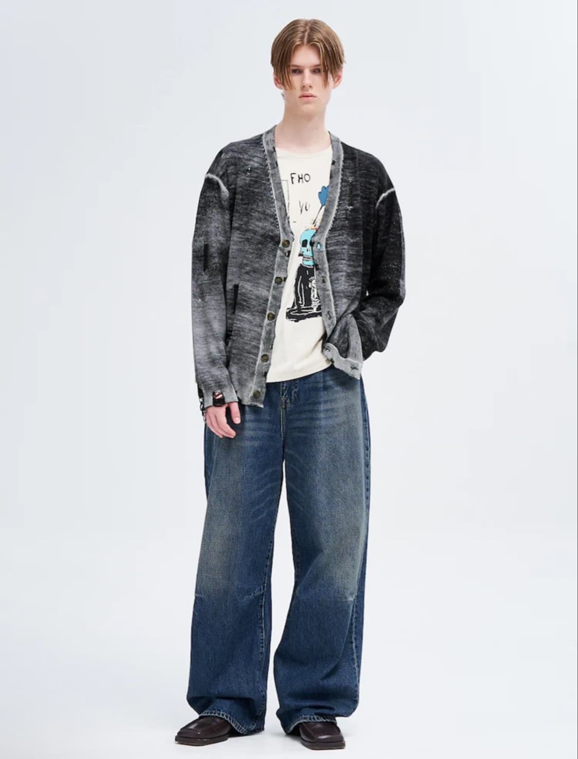 [32] R13 알썰틴 데님 Wayne Articulated Knee  상품이미지1