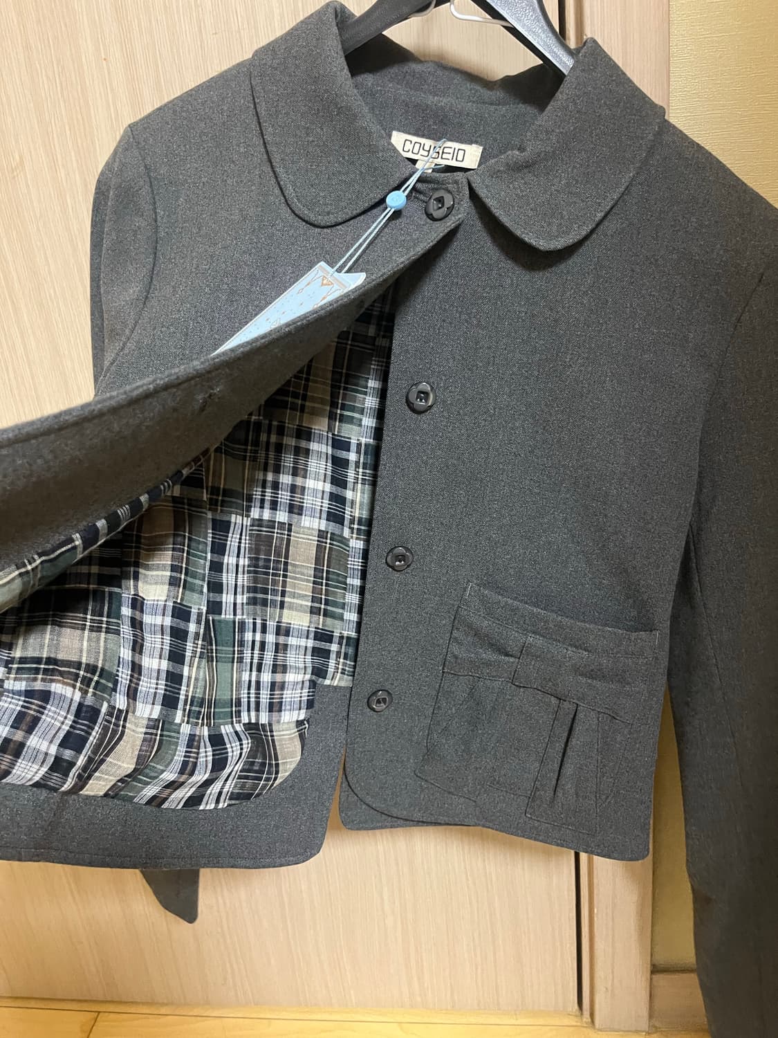 코이세이오 리본 자켓 챠콜 상품이미지3