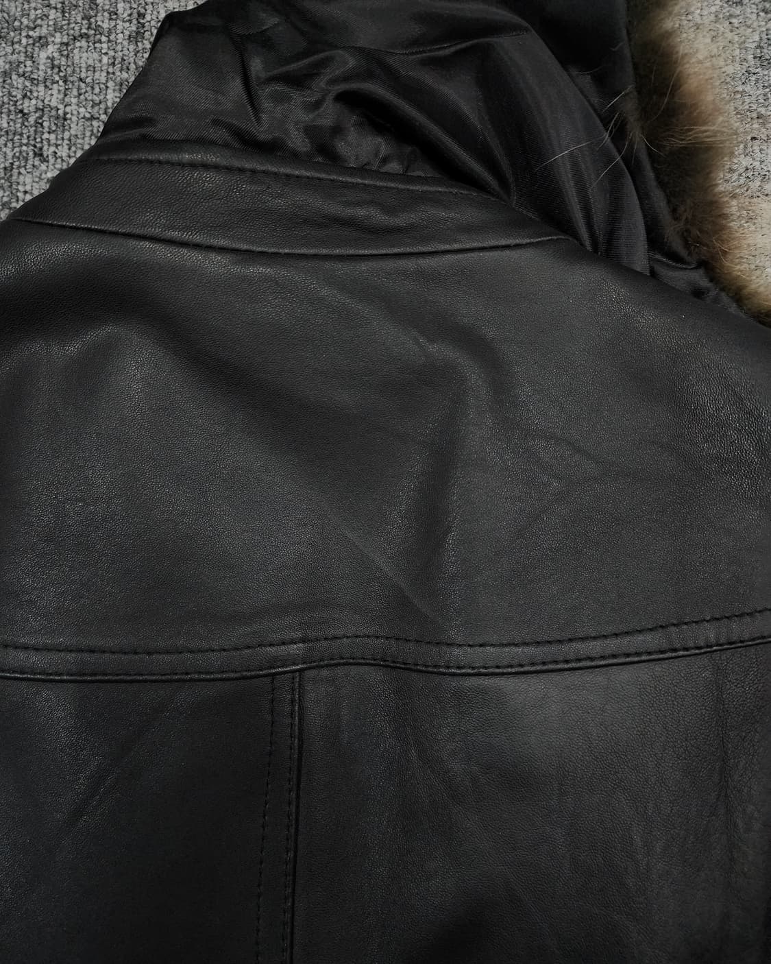 빈티지 양가죽 라쿤 퍼 가죽자켓 상품이미지7