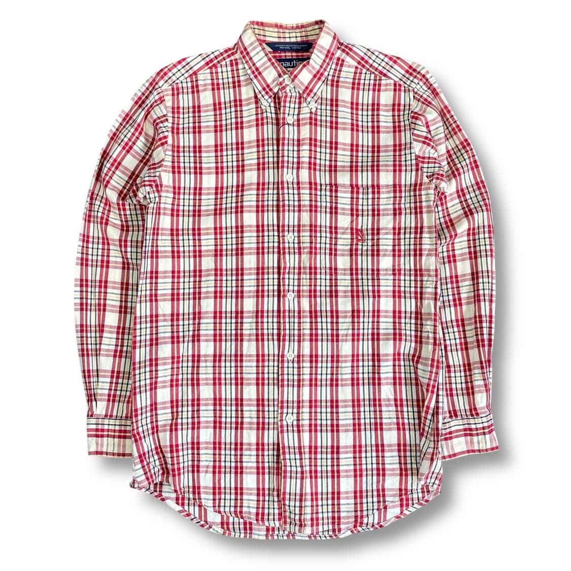 노티카 체크 원포켓 코튼 긴팔 셔츠 M 상품이미지1