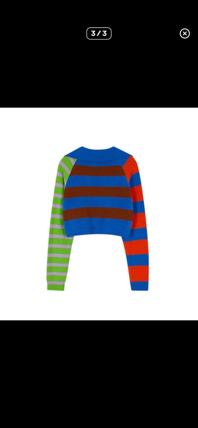 앤더슨벨 머피 스트라이프 크롭 니트 가디건 xs 상품이미지6