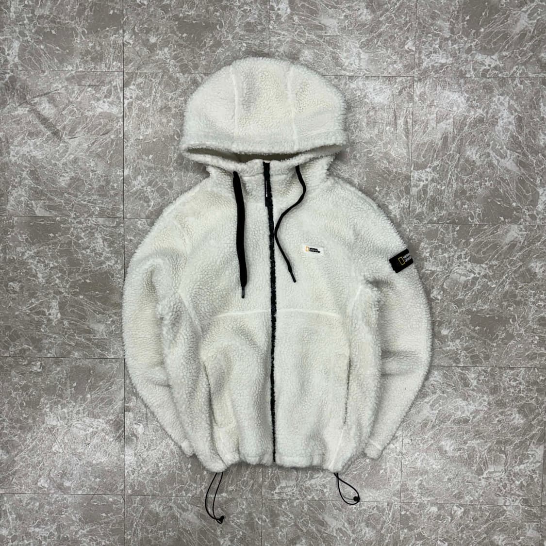 네셔널지오그래픽 쉐르파 화이 플리스 자켓 후리스 후드집업(S) 상품이미지3