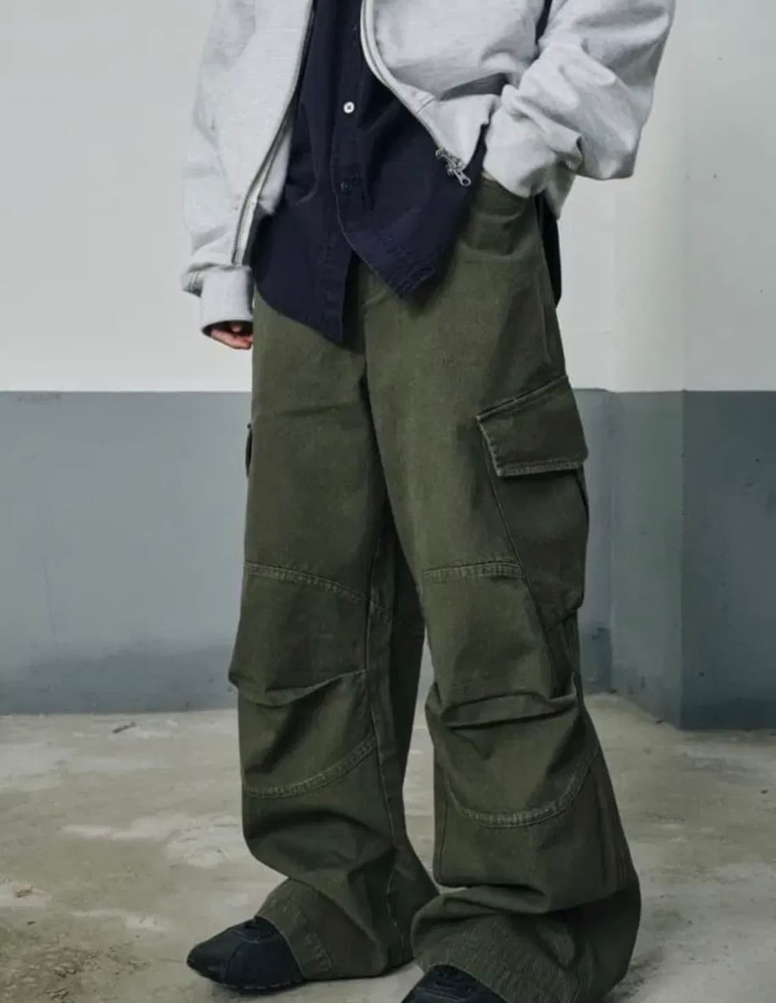 [0] 무민서 다이브인 베른 카고 팬츠 카키 상품이미지1