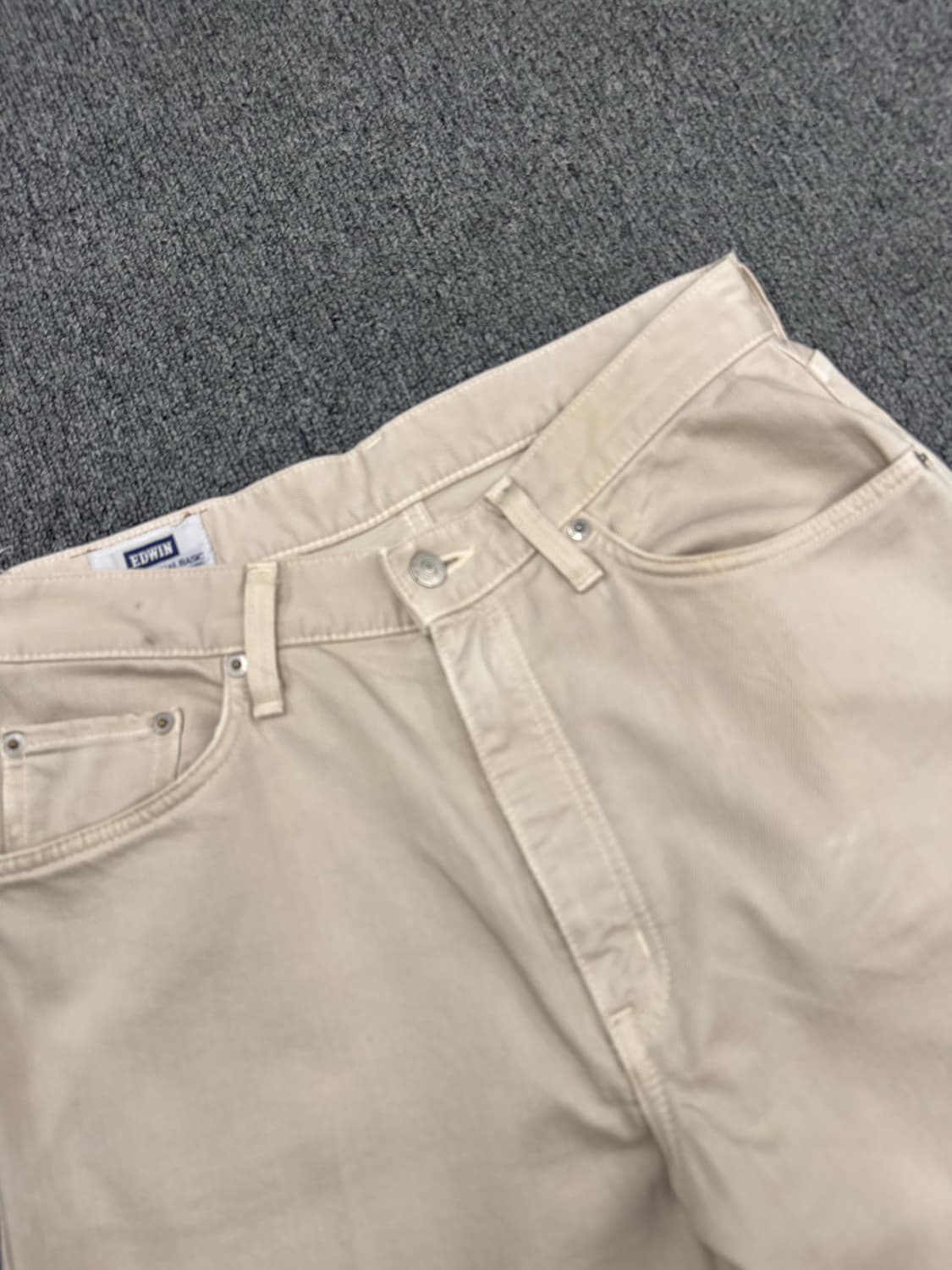 32)에드윈 403 빈티지 베이지 코튼 팬츠 상품이미지2
