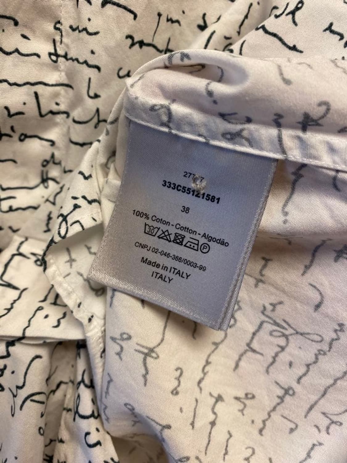 dior homme script shirt ss18 상품이미지4