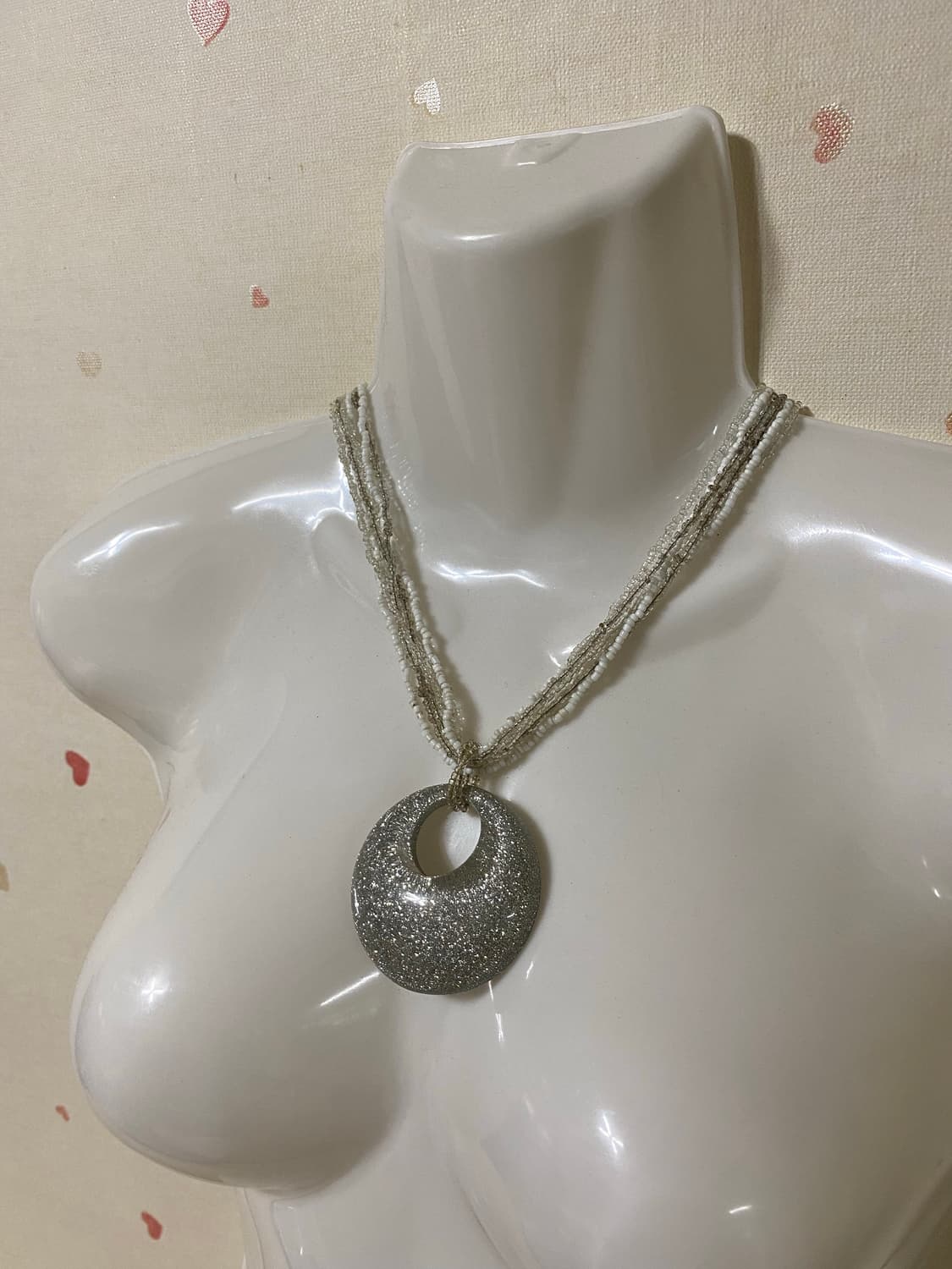 글리터 원형 실버 비즈 목걸이 페어리 키치 상품이미지9