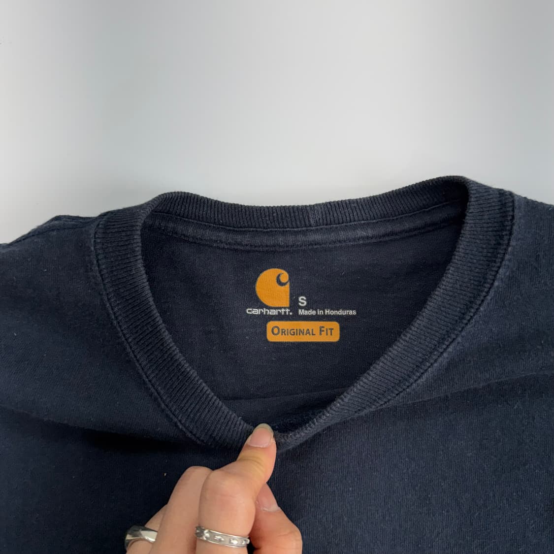 Carhartt 칼하트 원포켓 네이비 반팔 상품이미지5