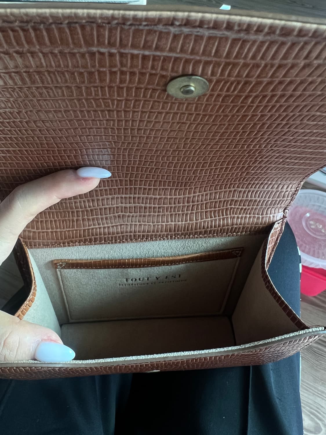 투티에 포멜 미니백 리자드 브라운 상품이미지7