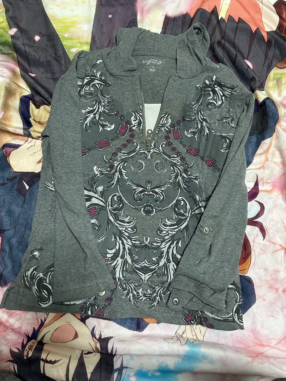 일본 빈티지 레이어드 7부 티 상품이미지1