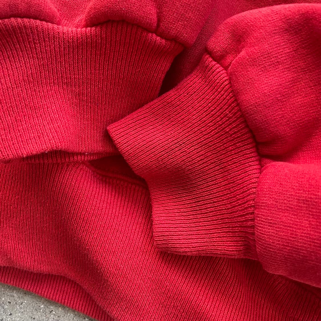 빈티지  러셀 애슬레틱 후드 레드(track화이트)made in usa  상품이미지5