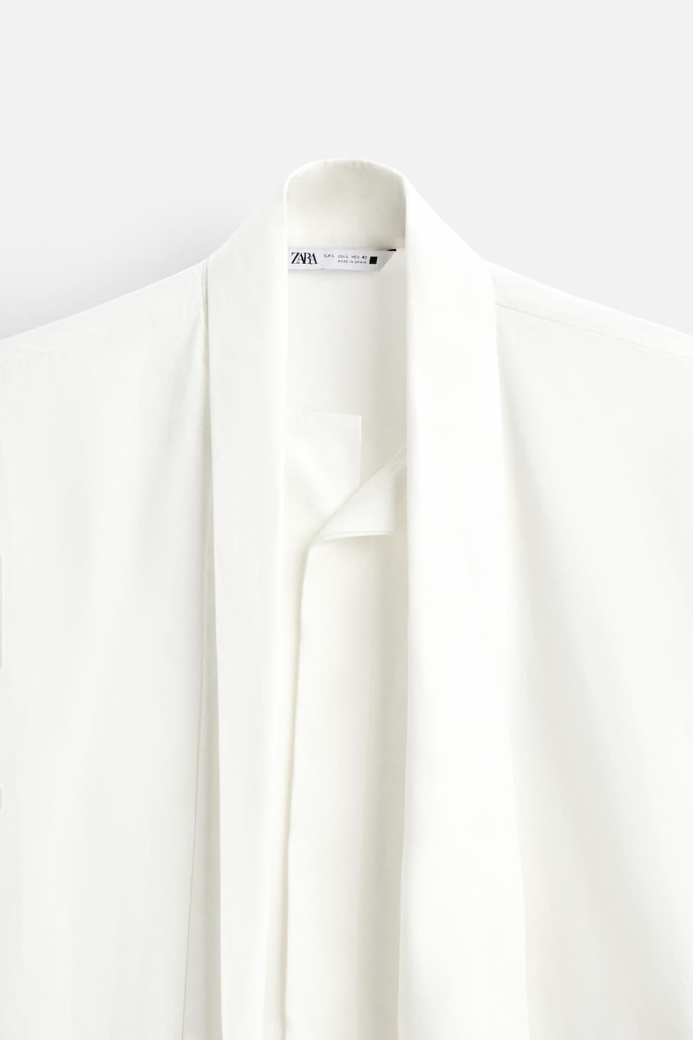 자라 릴랙스드 핏 리본 셔츠 상품이미지3