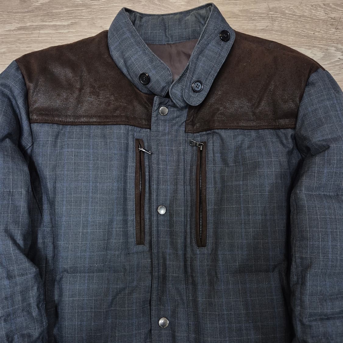 STCO 에스티코 남성 클래식 덕다운 스웨이드 배색 패딩 2XL(110) 상품이미지2