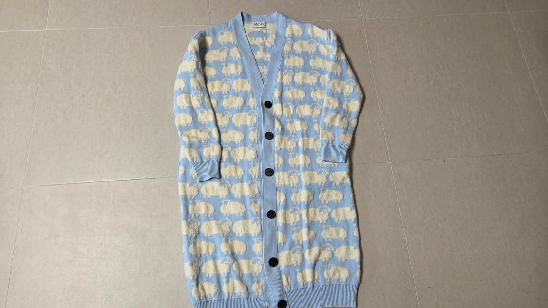 랑방 컬렉션 어린양 Sheep 자수 롱 가디건 상품이미지2