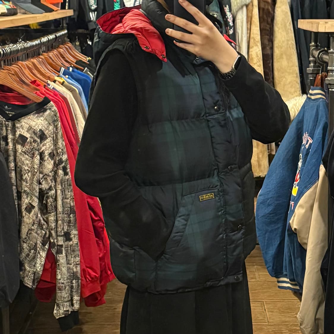 [HI] Polo 폴로 패딩 조끼 체크무늬 상품이미지4