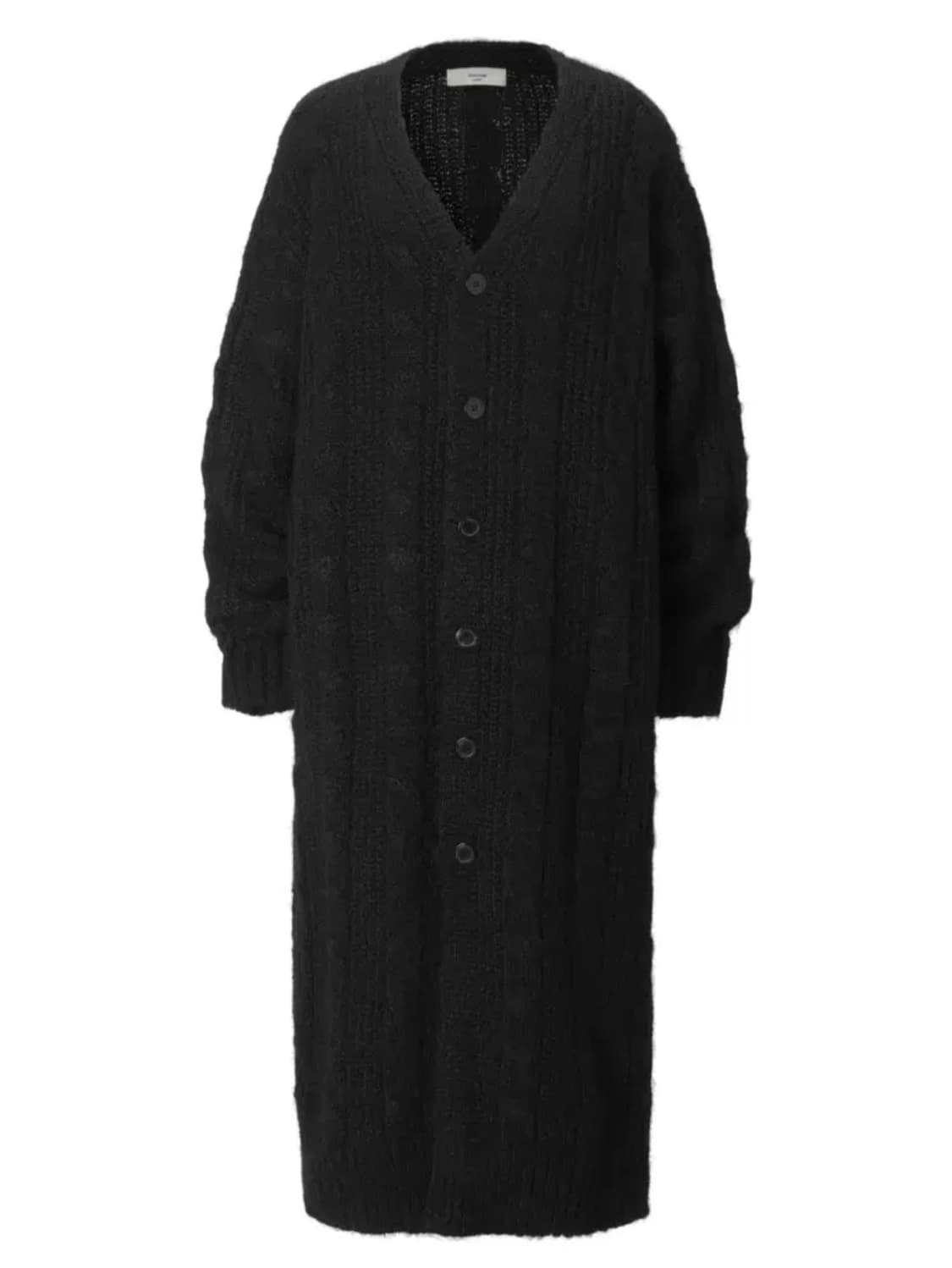 쓰리타임즈 베일리 롱 가디건 bailey long cardigan 블랙 상품이미지1