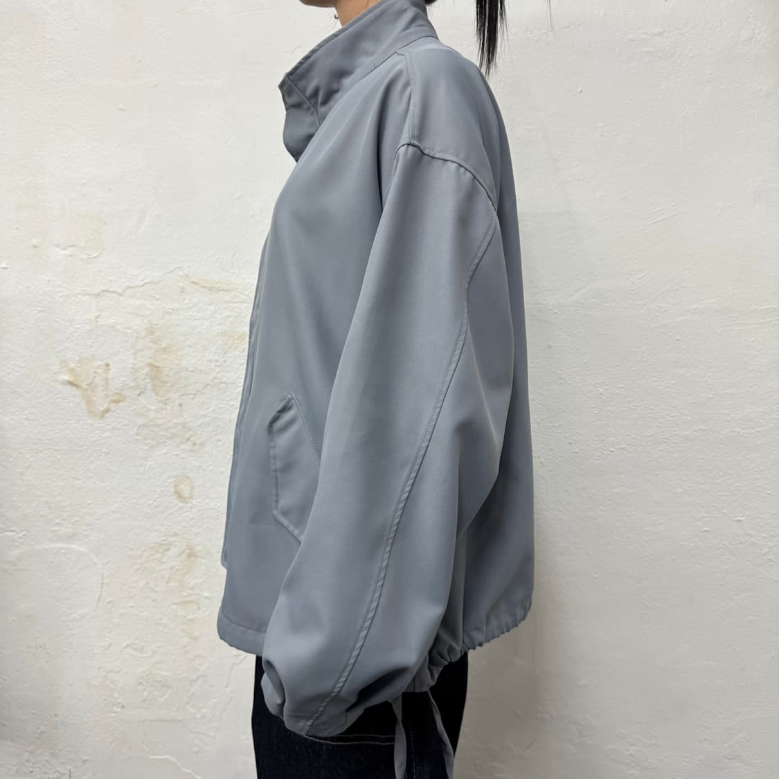 레이지블루(RAGE BLUE) 스카이블루 스트랩 하이넥 밀리터리 자켓 상품이미지2