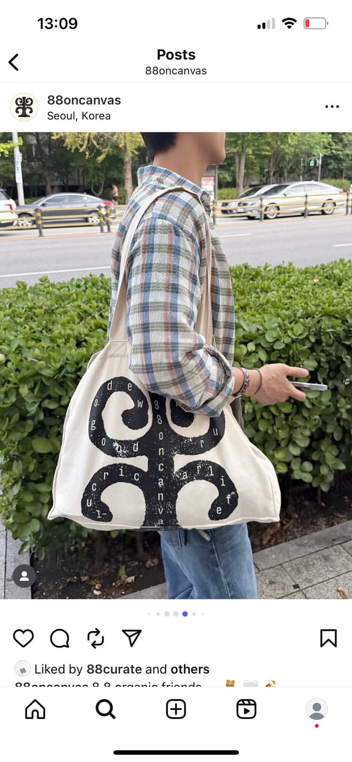 88큐레이트 캔버스백 에코백  상품이미지1