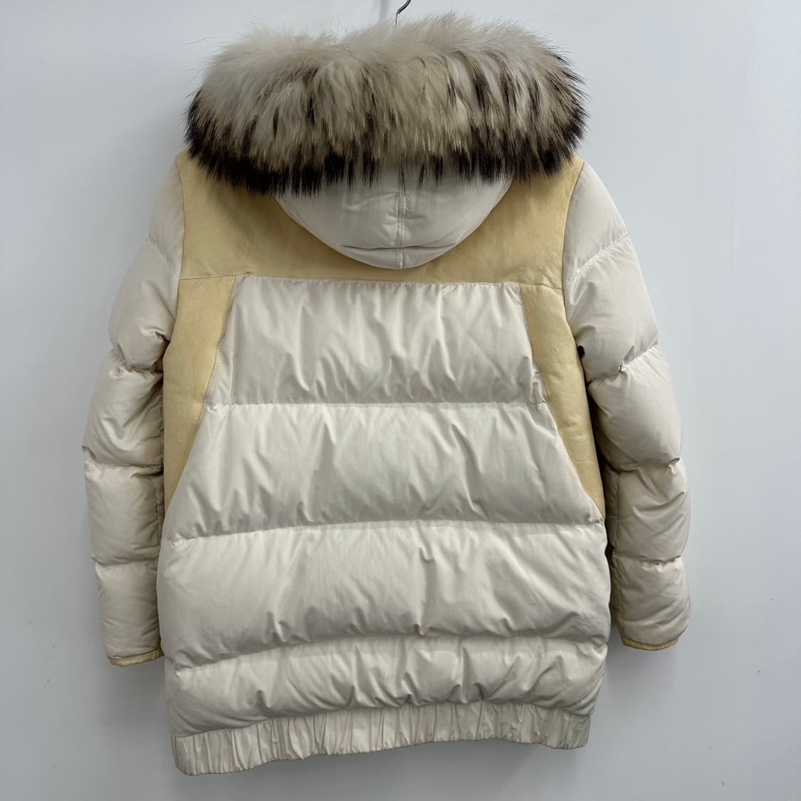 90 마쥬 maje 여자 램스킨 라쿤퍼 덕다운 패딩 상품이미지2