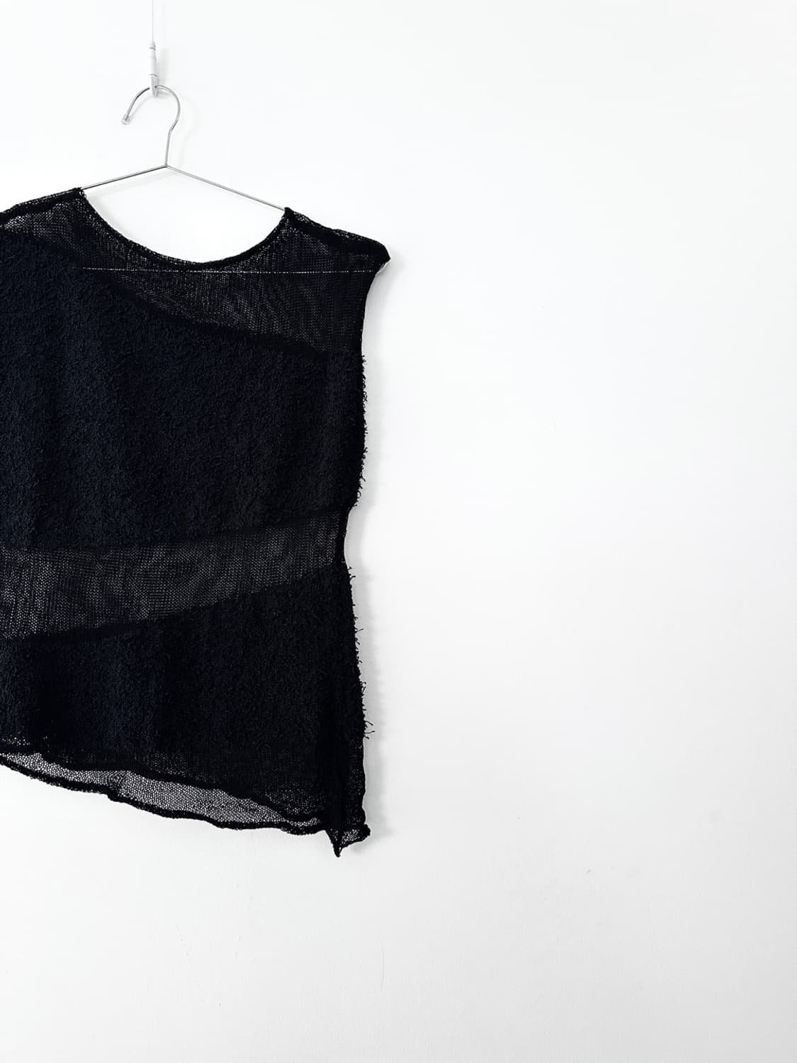 Boucle unbalanced sleeveless knit 상품이미지2