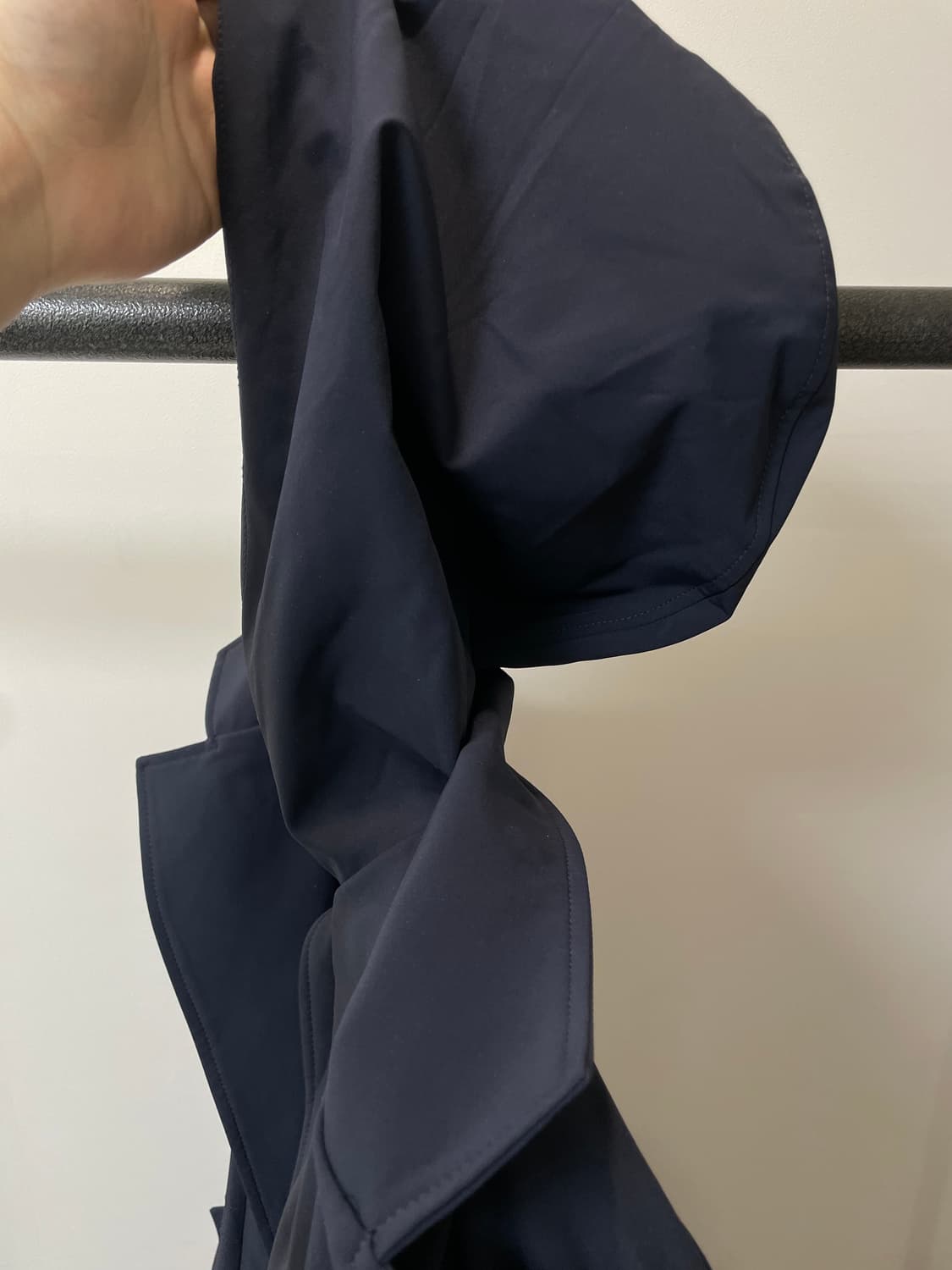 (S) Nohant 노앙 네이비 투웨이 오버사이즈 후드 나일론 코트 상품이미지6