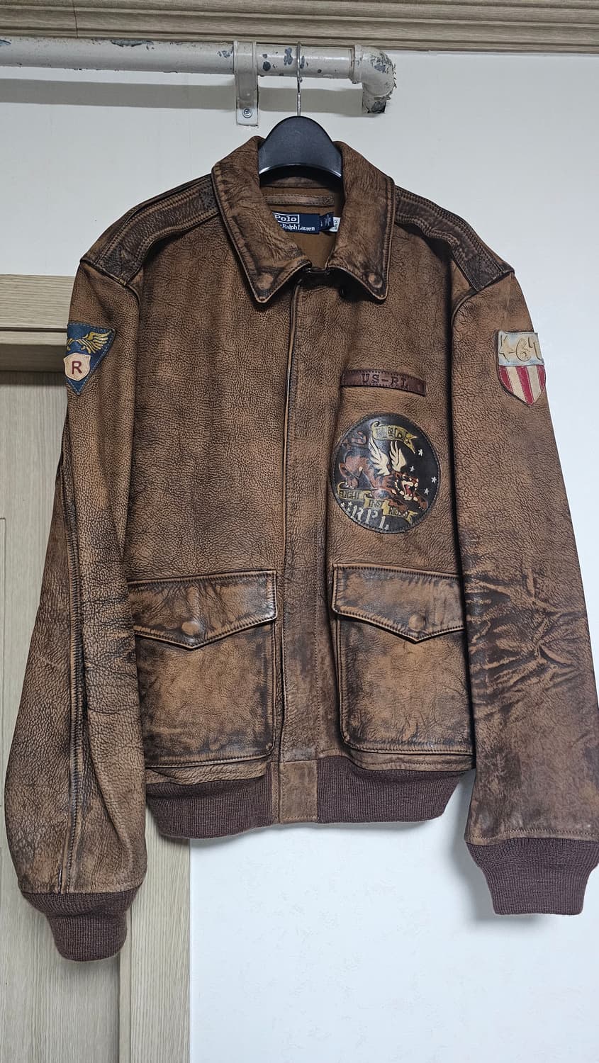 폴로 a-2 플라잉타이거 가죽 자켓 L 판매합니다 상품이미지1