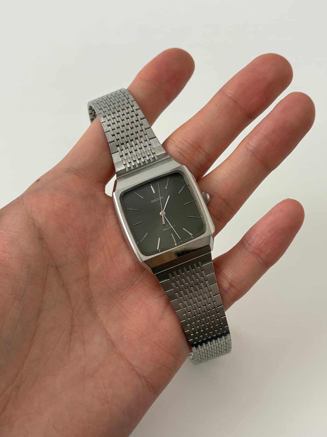 80s chacole dial silver sqaure requartz 상품이미지1