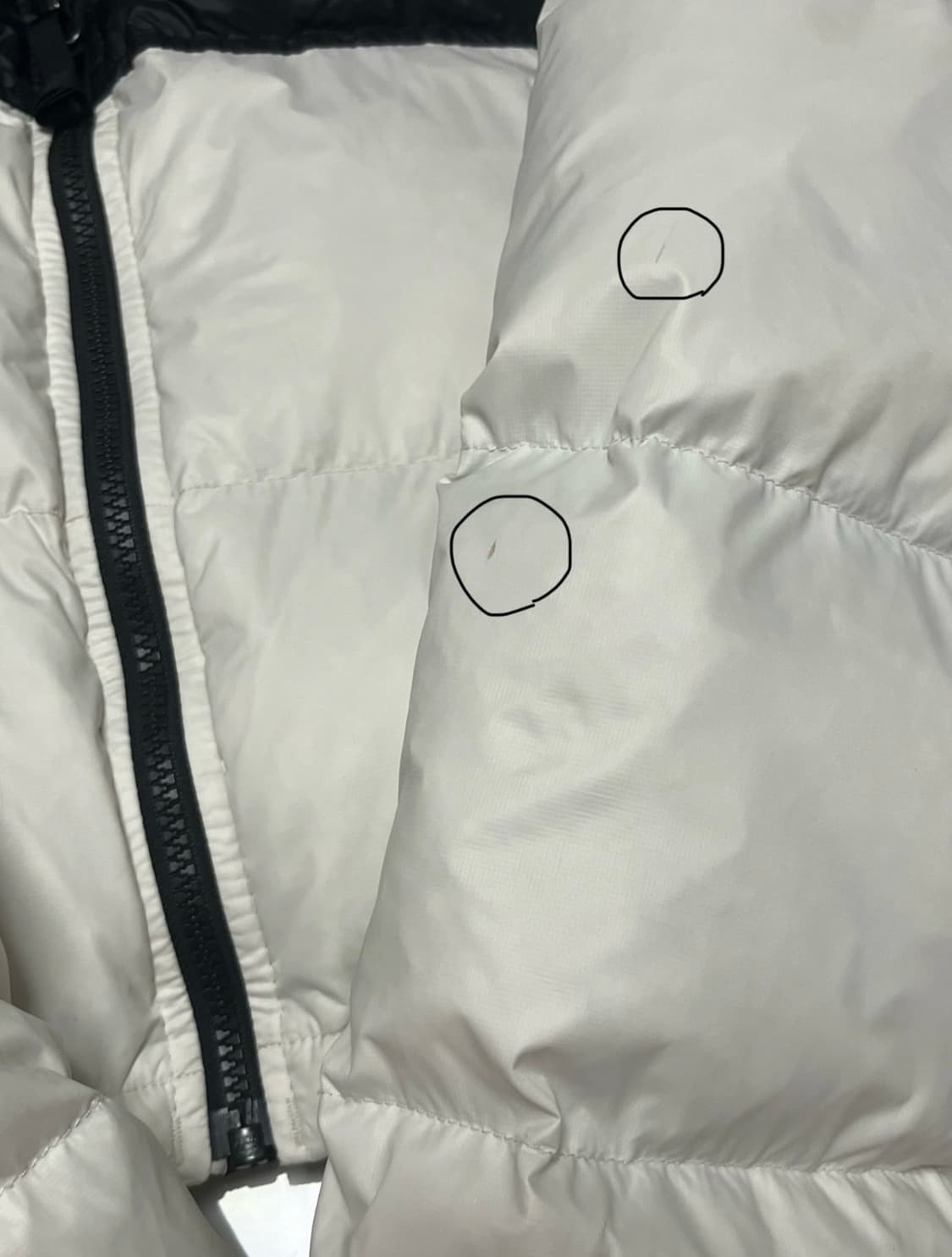 (W) 노스페이스 눕시 숏 자켓 가데니아 화이트 TNF 블랙 상품이미지6