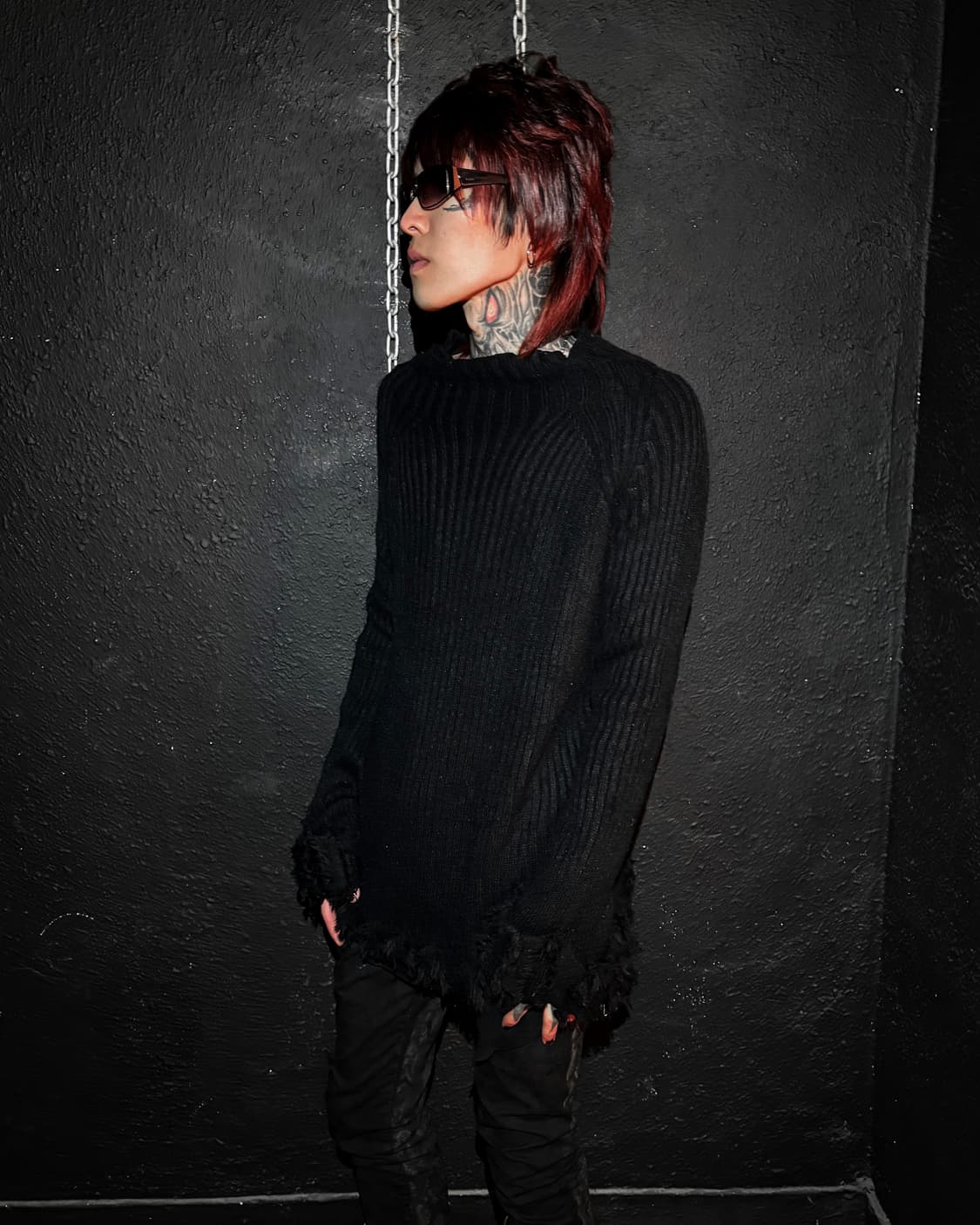 Black Distressed Knit 상품이미지3