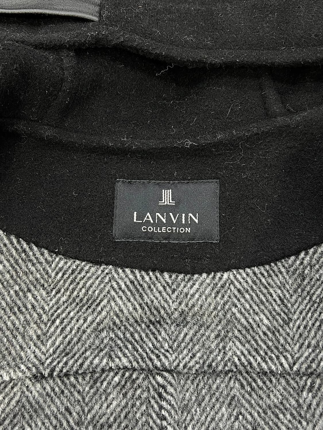 랑방 컬렉션 하운드 투스 체크 롱 로브 후디 코트 자켓 상품이미지7