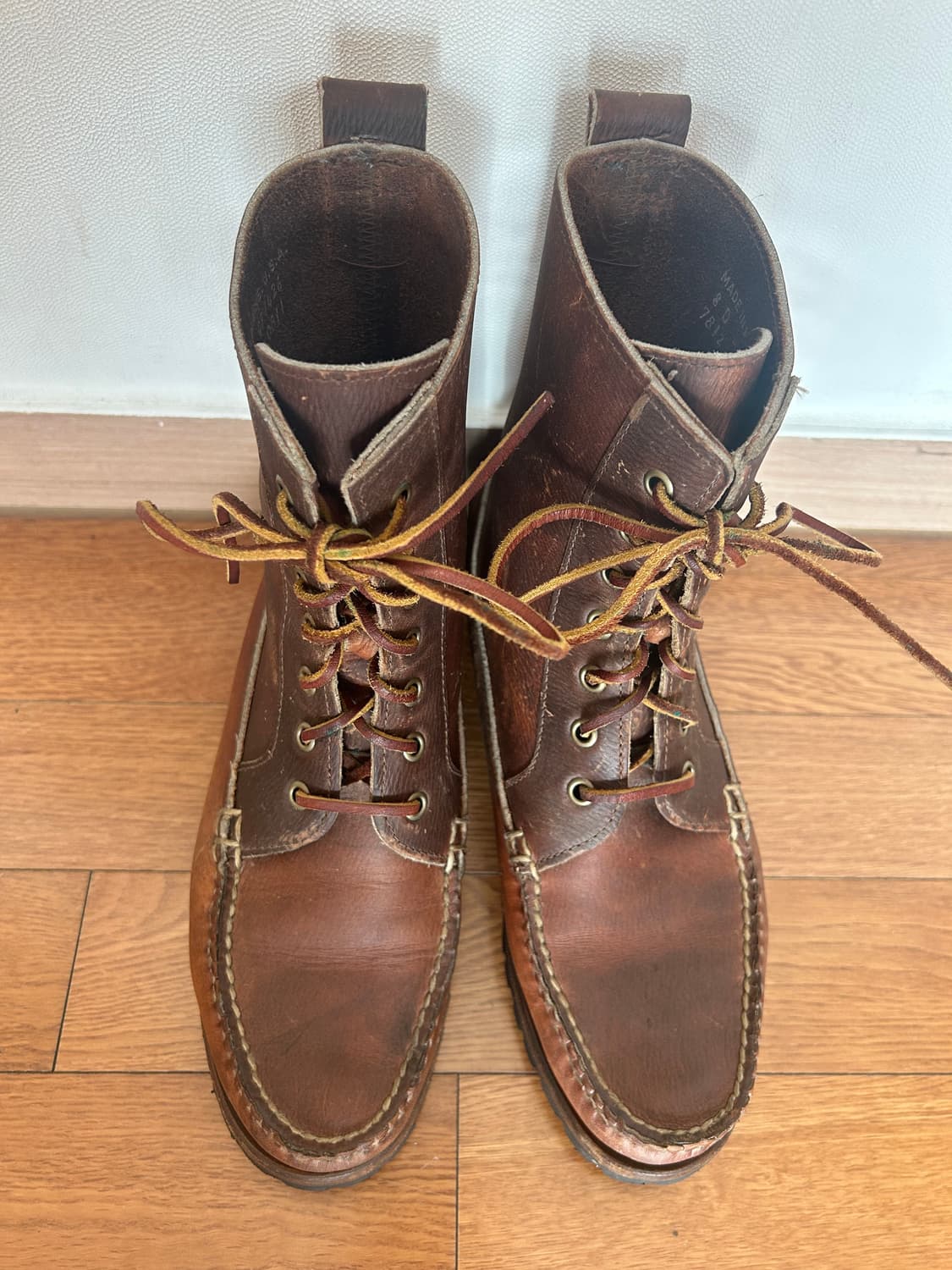 호윈사(Horween) 가죽 빈티지 미국 메이드 워크부츠 상품이미지5