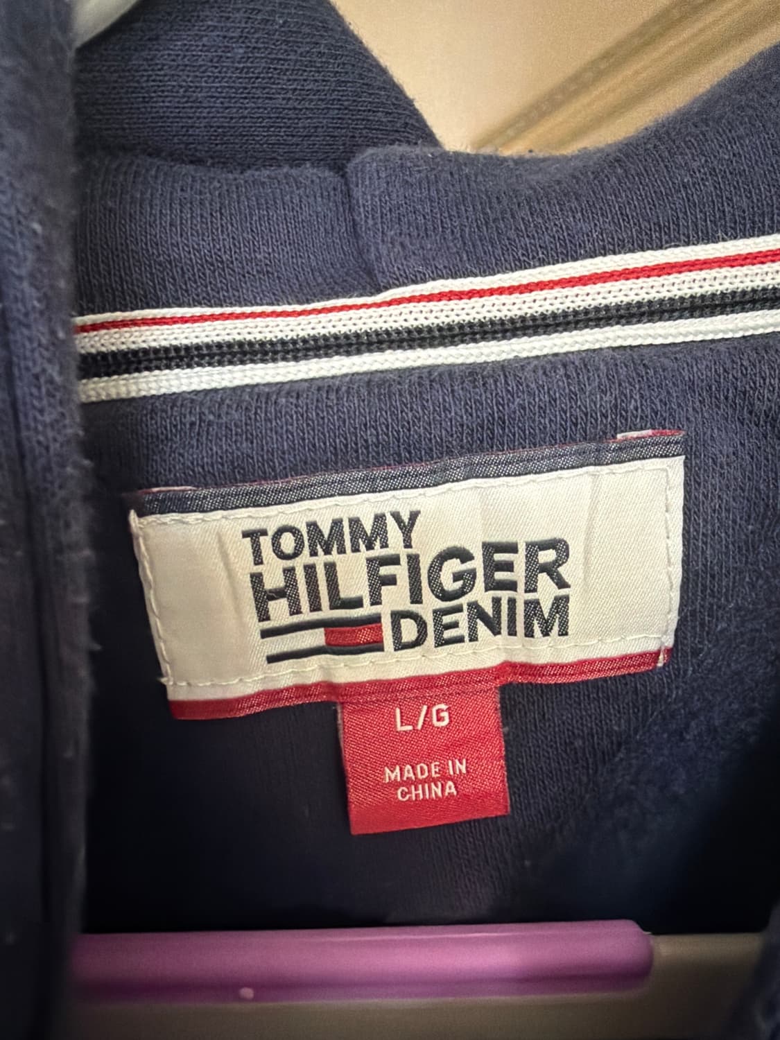 타미힐피거 레드&버건디 후드티 상품이미지3