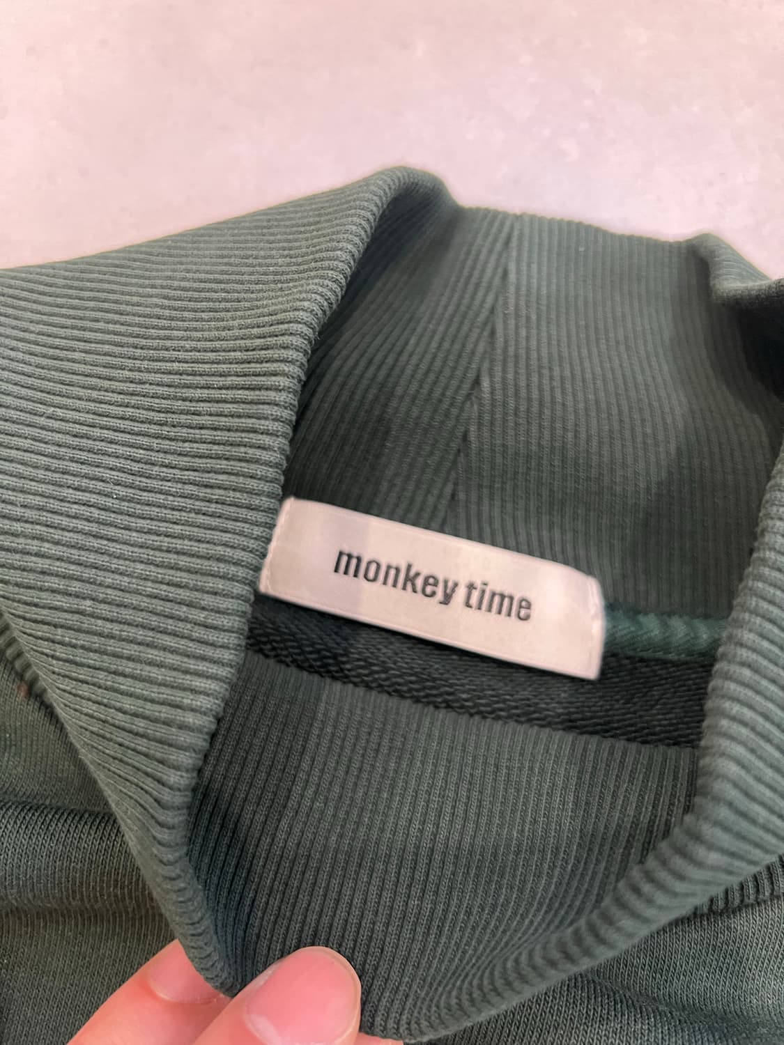 몽키타임 하이넥 맨투맨 그린 XL 상품이미지7