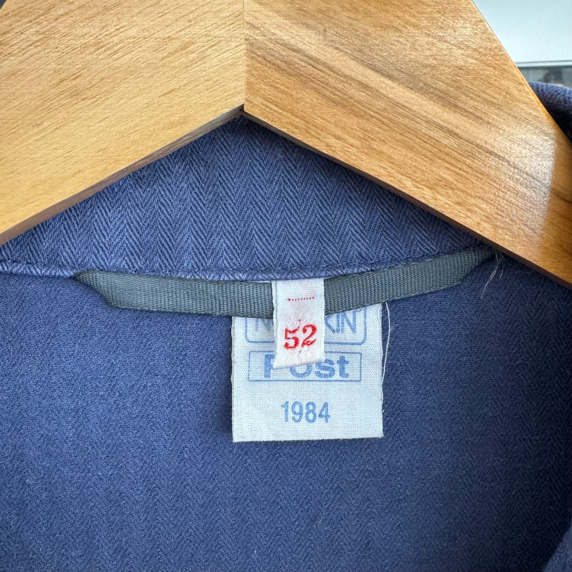 80s 놀스킨 Norskin 독일 우체국 프렌치 워크 자켓 (L) 상품이미지4