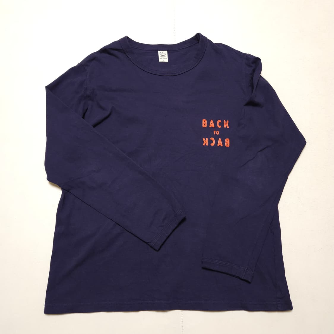 [L] JACKMAN 잭맨 긴팔티셔츠 네이비 상품이미지1