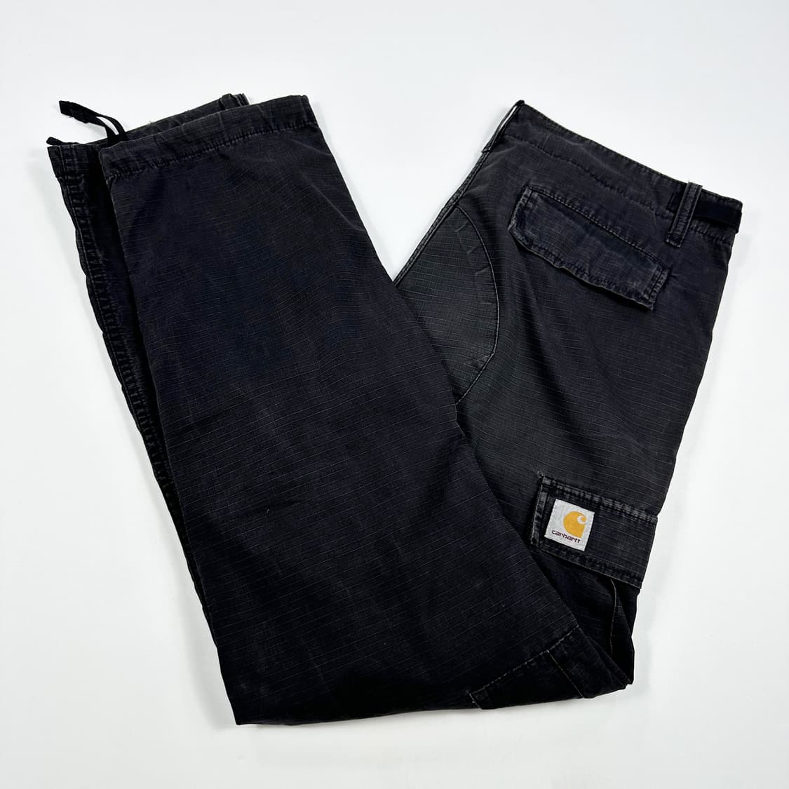 (수선존재, 34) 칼하트 wip 오리지널 립스탑 카고팬츠 블랙 상품이미지1