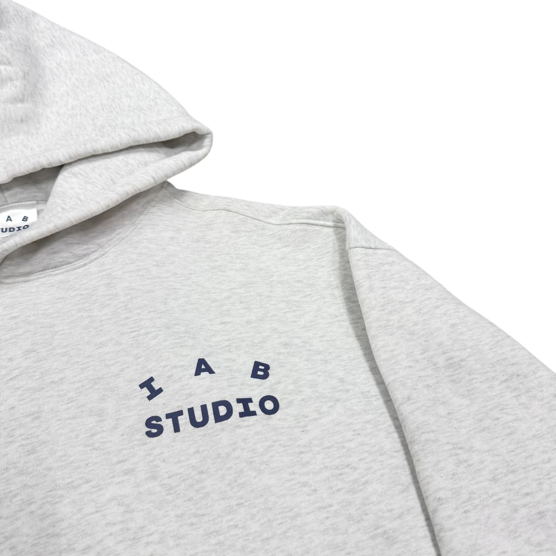 아이앱 스튜디오 기모 후드티 라이트 그레이 XL 상품이미지3