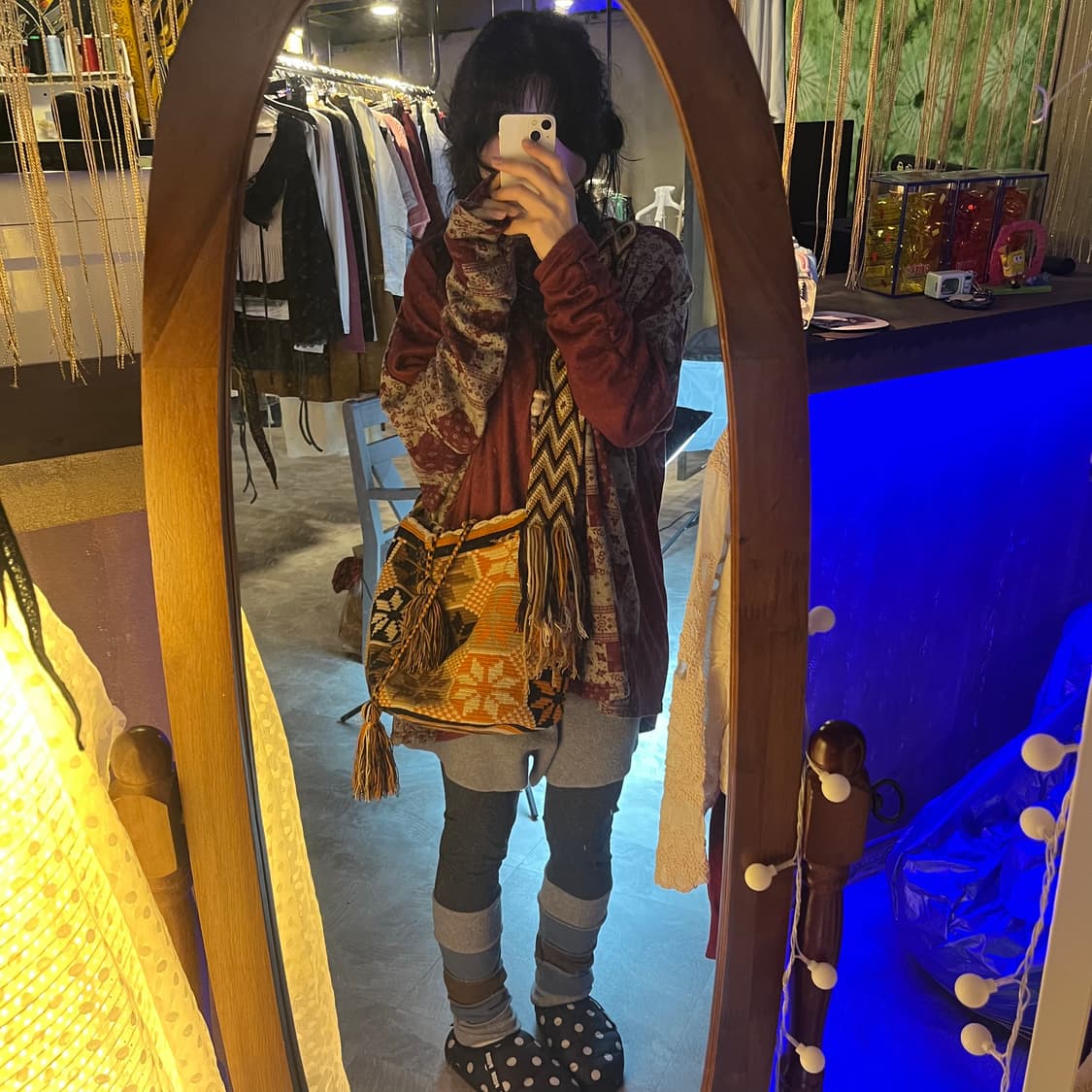 보헤미안 모칠라 니트 크로스백(콜롬비아산) 상품이미지3