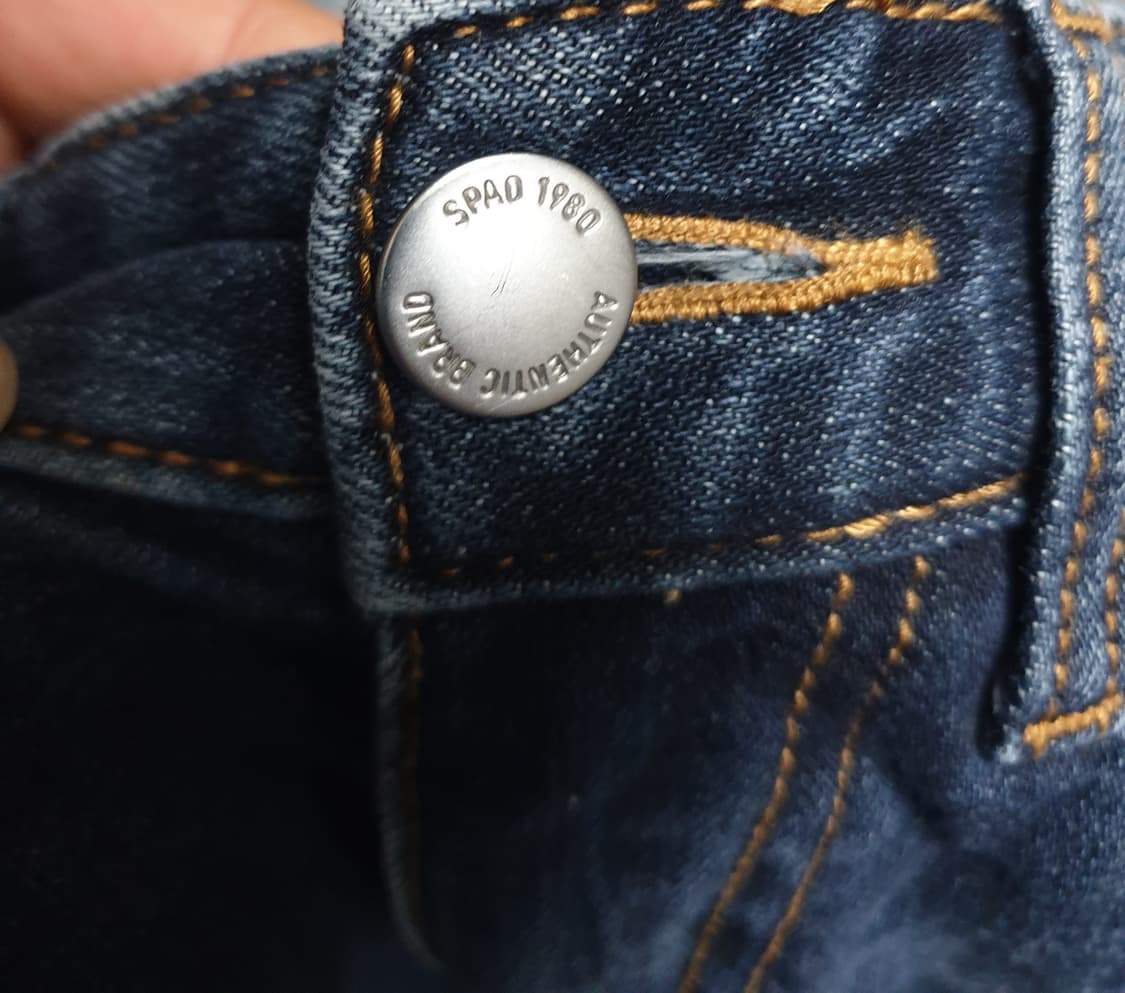 스파오 크롭 스판 데님팬츠 다크인디고 (30) 상품이미지4