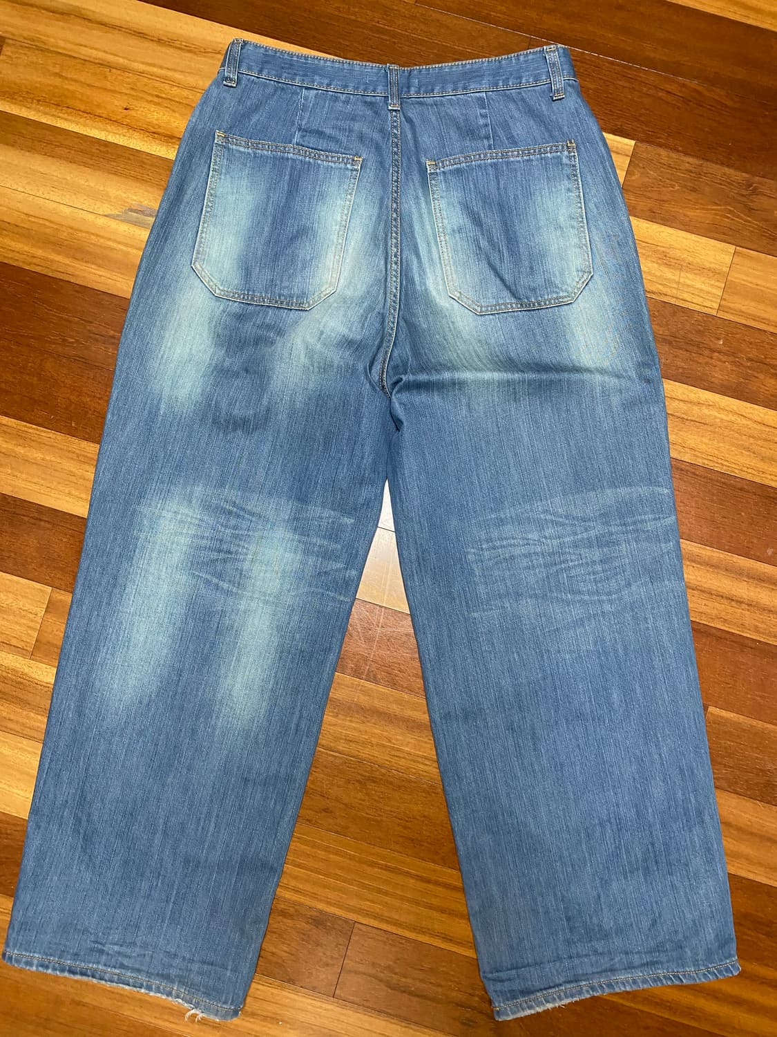 [4] 해칭룸 와이드 진 빈티지 워시드 블루 상품이미지3