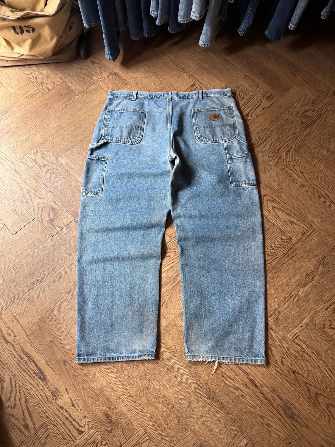 [42]칼하트 USA 빈티지 페이딩 싱글니 워크 데님 팬츠 상품이미지2