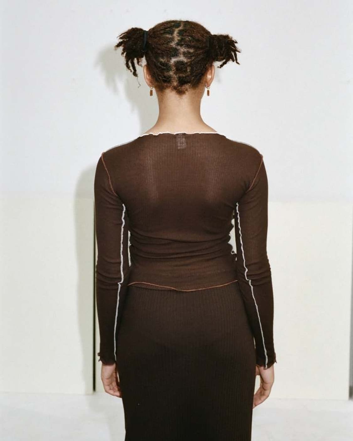 Baserange Vein Long sleeve brown 상품이미지1