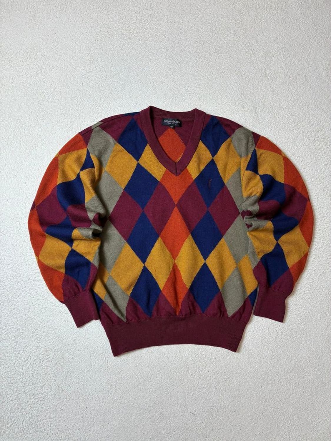 입생로랑 00's Y2K 크롭 다이아체크 니트 PN7308 상품이미지1