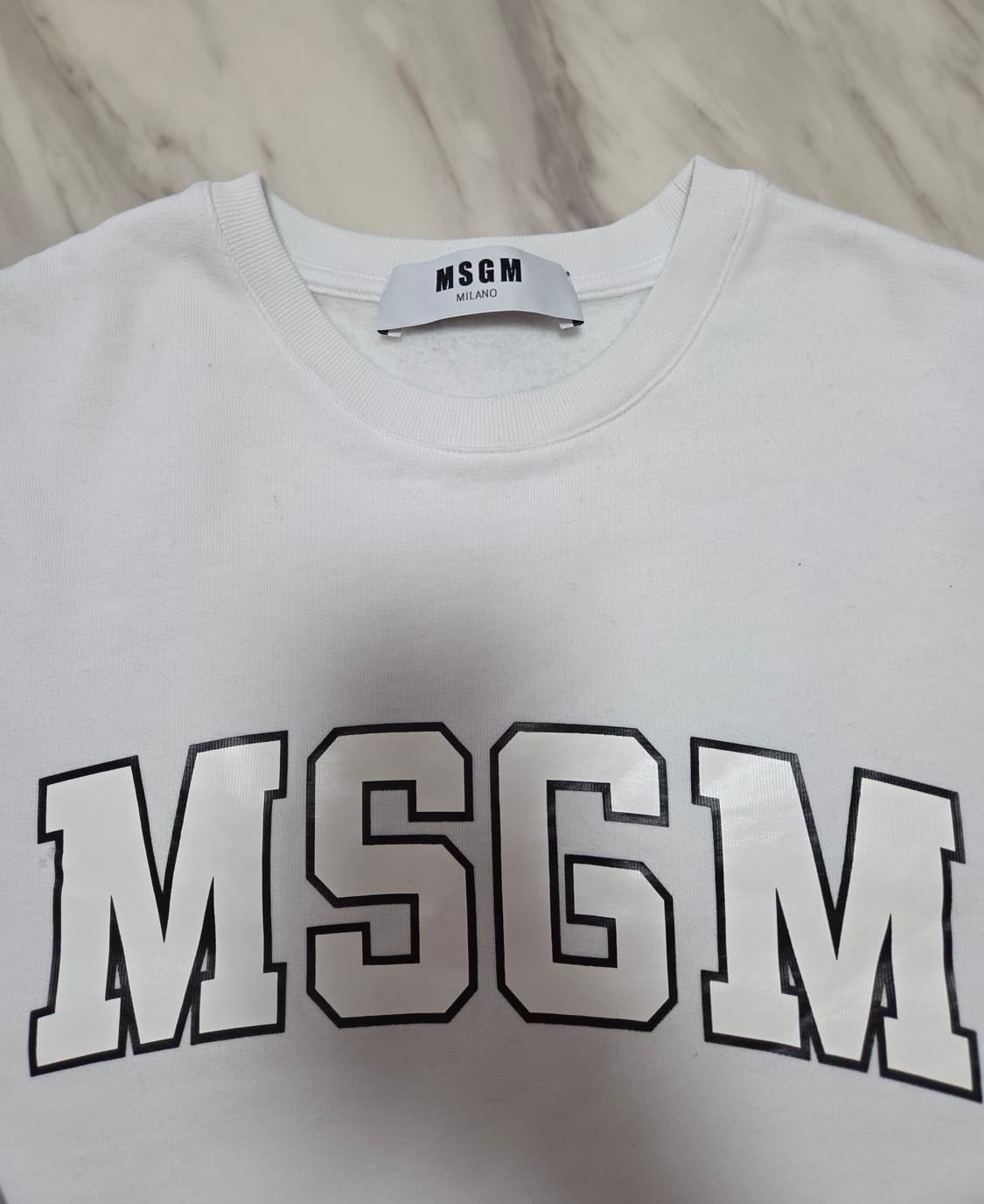 MSGM 로고 여성 맨투맨 상품이미지3