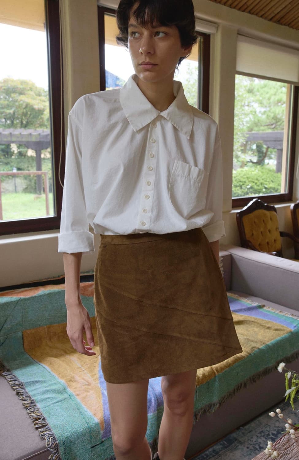 아유서울 버튼 포인트 셔츠 상품이미지1