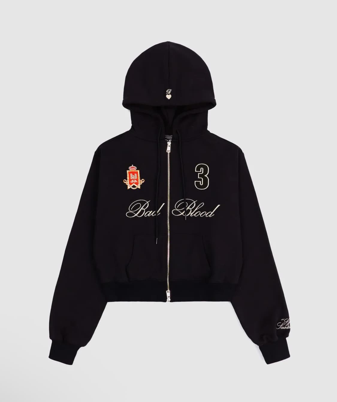 배드블러드 로열 클래식 후드 집업 - 블랙 L 상품이미지3
